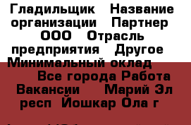 Гладильщик › Название организации ­ Партнер, ООО › Отрасль предприятия ­ Другое › Минимальный оклад ­ 20 000 - Все города Работа » Вакансии   . Марий Эл респ.,Йошкар-Ола г.